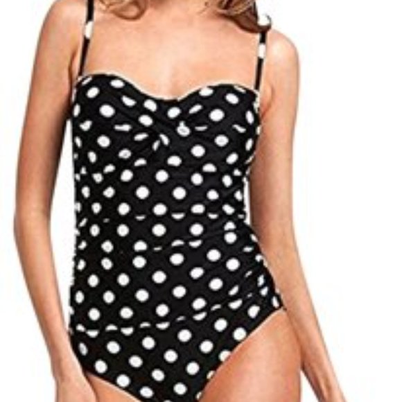 Catalina Polka Dot One Piece Swimsuit Size S - Picture 2 of 10